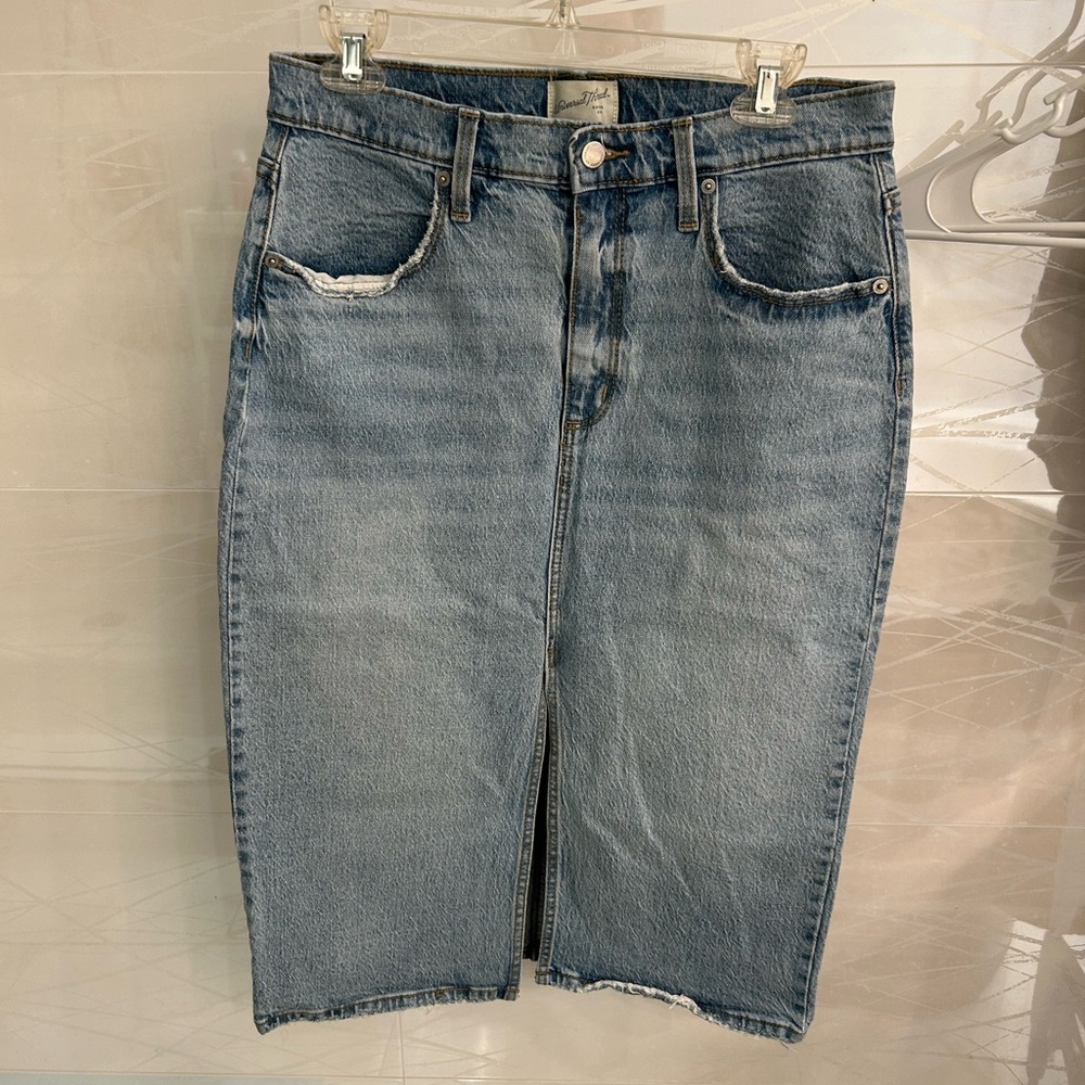 Universal Thread Blue Denim Maxi Skirt